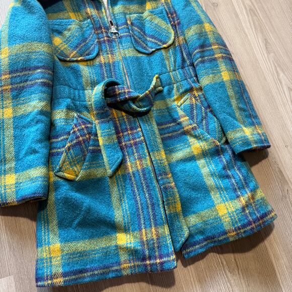 Women's Vintage 1940's Canadian Sportswear Silpit Blue Wool Lined Jacket Sz 10 - Picture 2 of 11